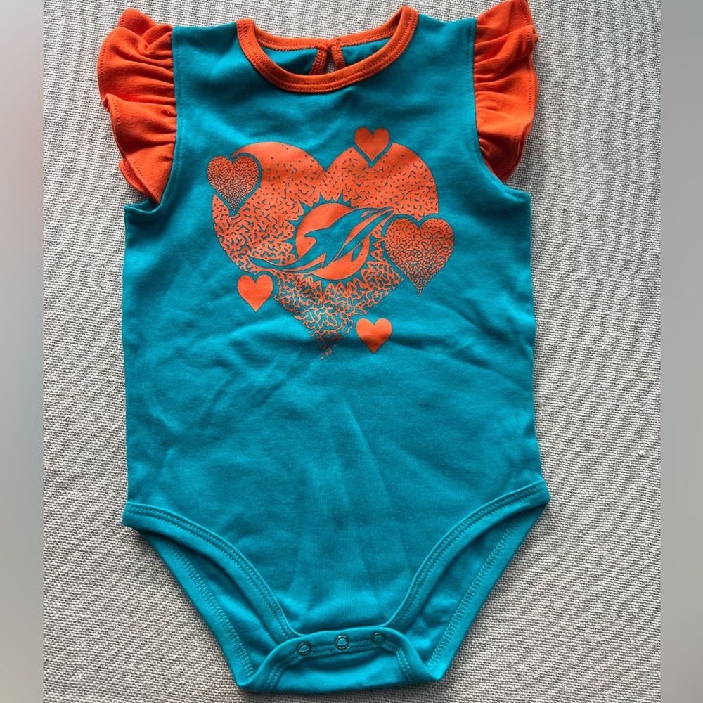 Miami Dolphins Onesie Bodysuit Baby 12M